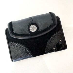 Vintage Brighton Black Leather Studded Wallet